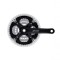 Pedalier Prowheel, 28/38/48T, ax patrat, aluminiu, 170mm, culoare negru Cod:45215ANPKRM