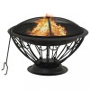 VidaXL Vatră de foc cu vătrai, 75 cm, oțel, XXL