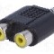 Adaptor RCA soclu x2, stereo