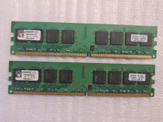 Memorie RAM Kingston ValueRAM 2GB (2x1GB) DDR2 667MHz KVR667D2N5K2/2G-poze reale foto