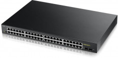 Zyxel gs1900-48hp 48-port gbe smart managed poe switch cu 2xsfp foto