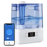 Umidificator de aer LEVOIT Classic 300S, Rezervor 6L, Super Silentios, Aplicatie Smart, Senzor Umiditate, Functie AUTO, Aromaterapie, Autonomie 60 ore