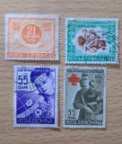 Lot 4 Timbre Romania 1956 Recensamantul Populatiei Crucea Rosie Ziua Copilului Stampilate - RO1