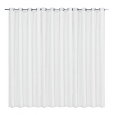 Draperie opaca Stella cu inele Jemidi, 300 x 245 cm, Alb, Poliester, 55288.02.01
