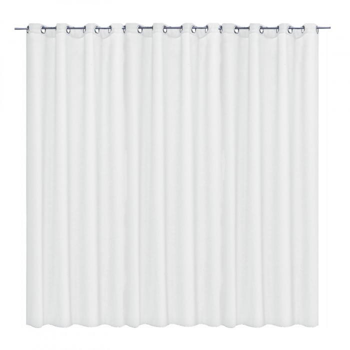 Draperie opaca Stella cu inele Jemidi, 300 x 245 cm, Alb, Poliester, 55288.02.01