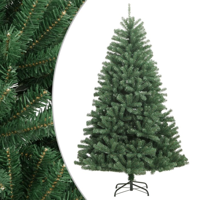 vidaXL Brad de Crăciun artificial cu suport și balamale, verde, 120 cm