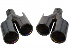 Set ornamente tobe evacuare dubla M-look Negre BMW seria 4 F32 F33 F36