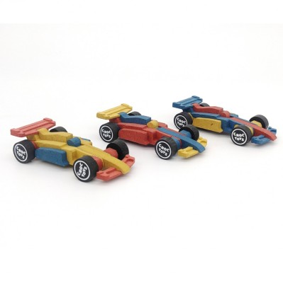Set de constructie 3 masini de curse, Croc toys foto