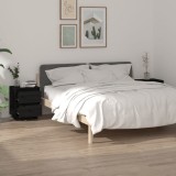 Cumpara ieftin Noptiere, 2 buc., negru, 40x35x50 cm, lemn masiv de pin