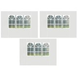 Cumpara ieftin Set 3 pereti universali din polietilena, de pavilion cu fereastra, 295x195 cm - Alb