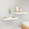 vidaXL Rafturi perete suspendate 2 buc. alb/stejar 50x23x3,8cm MDF 326574