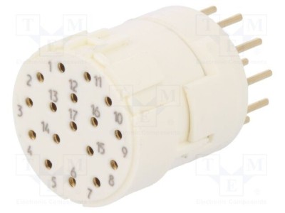 Conector HARTING M23 Signal 17 pini mamă THT 160V 8A foto