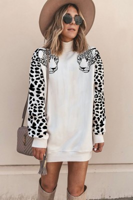 D800-211 Rochie oversize cu model animal print foto