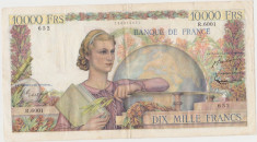 FRANTA 10000 FRANCS FRANCI GENIE FRANCAIS 5-11-1953 F foto