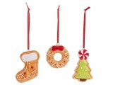 Cumpara ieftin Set 9 ornamente brad Craciun polirasina ceramica cm 4,5 x 2 x 7 H