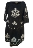 Rochie dama casual RD2, negru/alb , marimea M