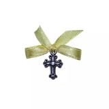 Cumpara ieftin Marturii pentru Botez, Cruciulite cu Fundita, Galben - 20buc la Punguta - MCB05