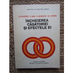 I. P. Filipescu, s.a. - Incheierea casatoriei si efectele ei, 1981
