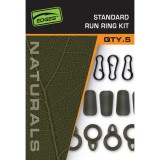 Kit Monturi Culisante FOX Edges Naturals Standard Run Rig Kit, 3x5buc/pac
