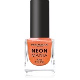 Dermacol Neon Mania lac de unghii culoare 2 Orange Glow 5 ml
