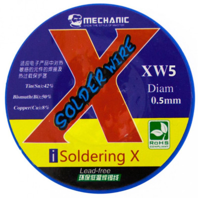 Mechanic i Soldering XW, Low Temperature, 0.5 mm for iPhone X, XS, XR, Xs MAX foto