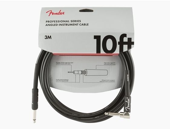 Cablu Fender Professional Instr. 10&quot; Angled Black