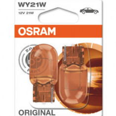 SET 2 BECURI 12V WY21W ORIGINAL BLISTER OSRAM 77474