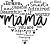 Sticker decorativ, Mama, Negru, 67 cm, 1255STK