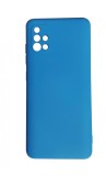Husa telefon compatibila cu Samsung Galaxy A51, A51 4G, Albastru, Cu interior de catifea, 318HT, Silicon, Carcasa