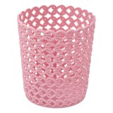 Suport Pixuri, Model Dantelat, Culoare Roz, Dimensiuni 10.5x10.5cm, Oem
