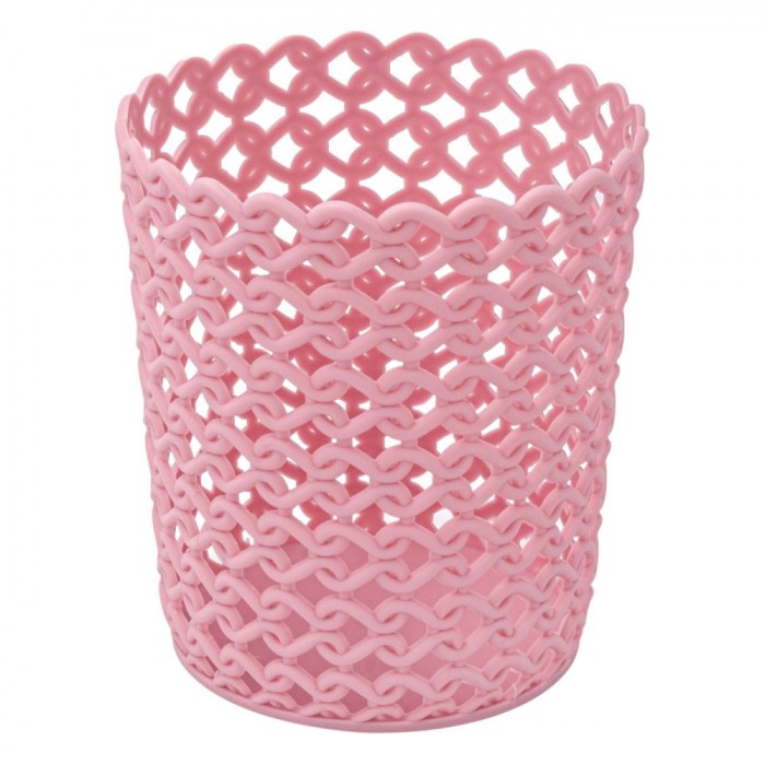 Suport Pixuri, Model Dantelat, Culoare Roz, Dimensiuni 10.5x10.5cm