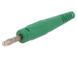 Mufă Banană 4mm Verde Neizolată 32A 60V