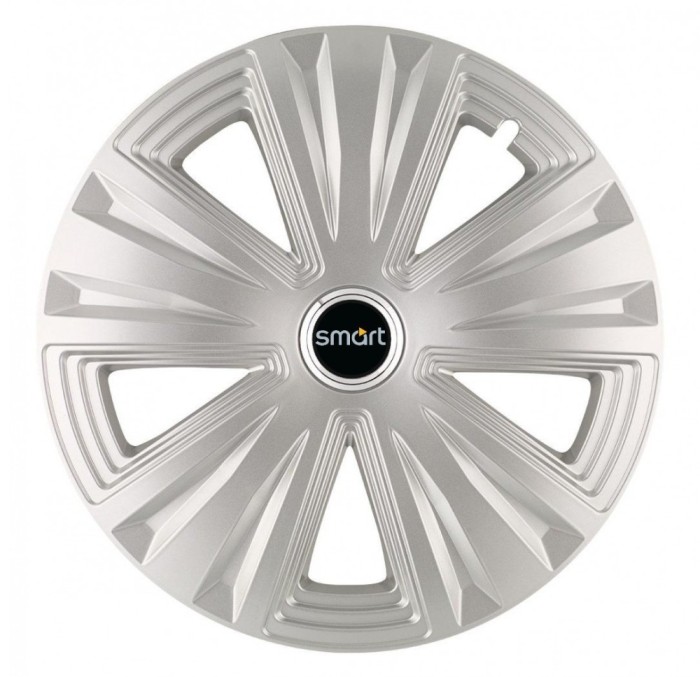 Set 4 Capace Roti, potrivite jantelor de R14, pentru Smart, model glory Gri