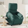 VidaXL Fotoliu rabatabil ridicare pe verticală, verde &icirc;nchis, textil