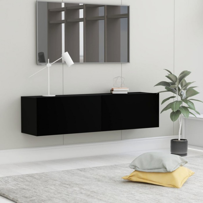 Gossi comoda tv, negru, 120 x 30 x 30 cm, lemn prelucrat