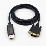 Cablu DisplayPort V1.2 la VGA 1.8m tata-tata negru CABLU-DP-VGA1.8, Generic