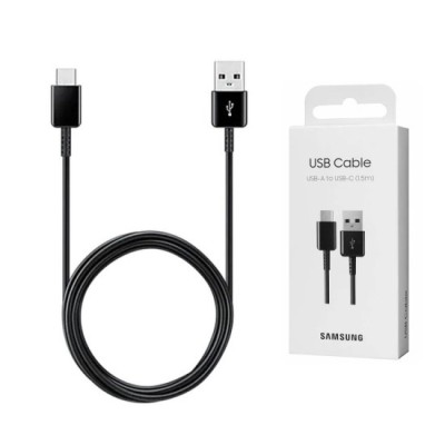 Cablu de Date USB-A to Type-C 2A, 480Mbps, 1.5m - Samsung (EP-DG930IBEGWW) - Black (Blister Packing) foto