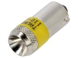 Lampa LED galbenă BA9S 110V