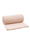 Patura impletita din bumbac organic 80x100 cm dusty pink, Fresk