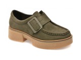 Cumpara ieftin Mocasini CLARKS verzi, LINOSO MONK, din nabuc