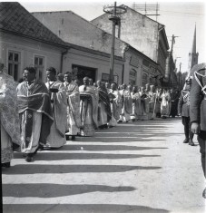 HST 297S Negativ pe celuloid episcop Iuliu Hossu ?i Alexandru Rusu Dej anii 1930 foto