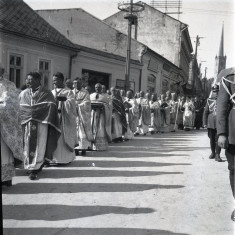 HST 297S Negativ pe celuloid episcop Iuliu Hossu și Alexandru Rusu Dej anii 1930