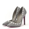 Pantofi gri decupati Carina 04, 36, 38 - 40