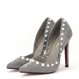 Pantofi gri decupati Carina 04, 36, 38 - 40