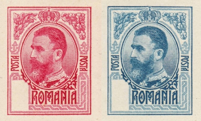 ROMANIA 1908 GRAVATE BL 4 PROBE DE TIPAR NEDANTELATE FARA INDICATIA VALORII MNH