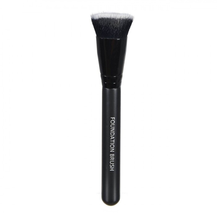 Pensulă Machiaj, Kabuki Flat, Lungime 15cm, Negru