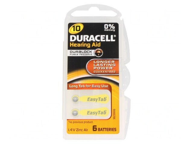 Baterie zinc-aer 1,4V AC10 90mAh 6buc
