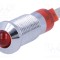 Lampă LED convexă roșie 24-28VDC &Oslash;8,2mm IP40 SIGNAL-CONSTRUCT