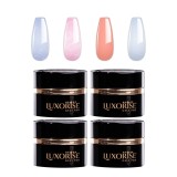 Cumpara ieftin Set 4 Gel Constructie JellyFlex LUXORISE, Lovely Nails 01