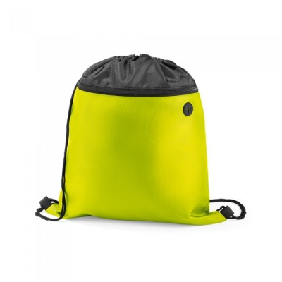 Rucsac, model dublu, 2 compartimente, fermoar, iesire pentru casti, verde, 350 x 400 mm foto
